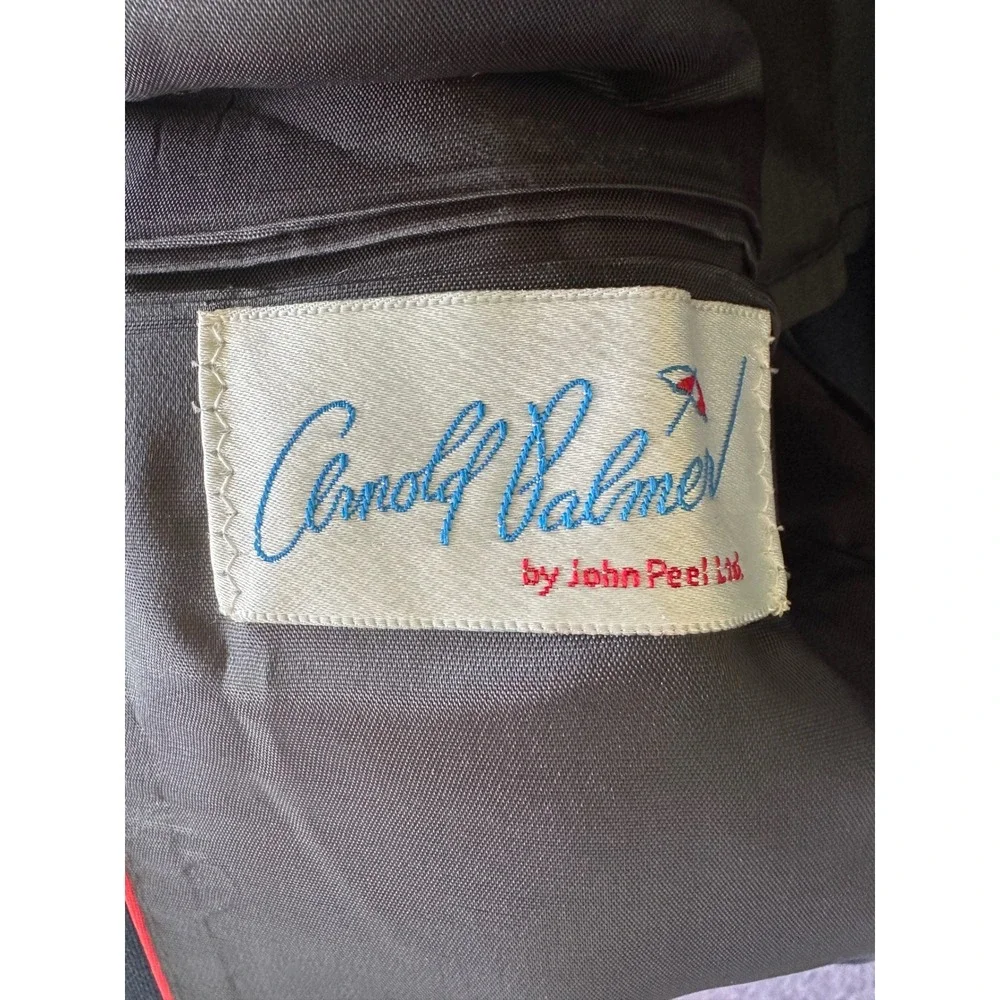 VTG Arnold Palmer Blazer Gold Crest Button Sport Coat Mens 37Reg Blue Excellent